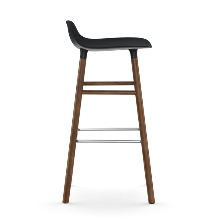 Form barstool walnut legs 75 cm, Black Normann Copenhagen