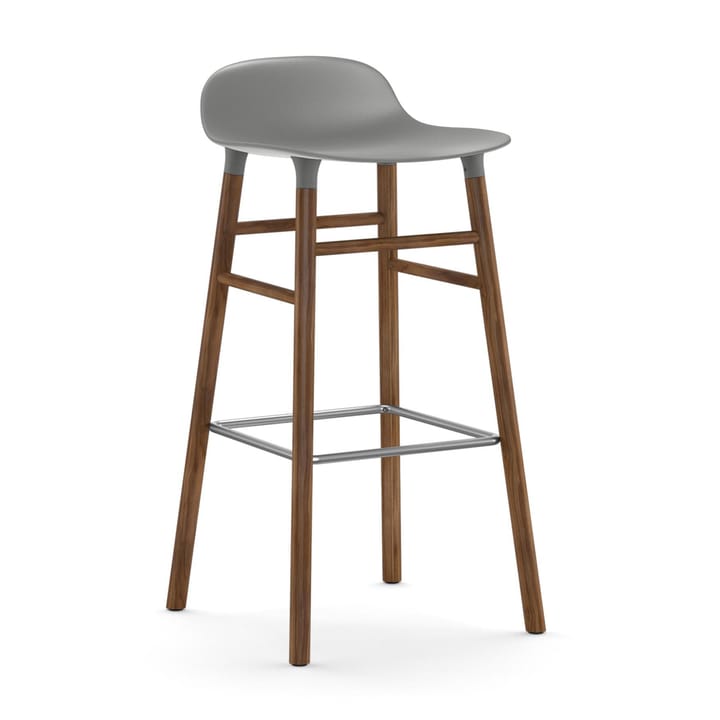 Form barstool walnut legs 75 cm - Grey - Normann Copenhagen