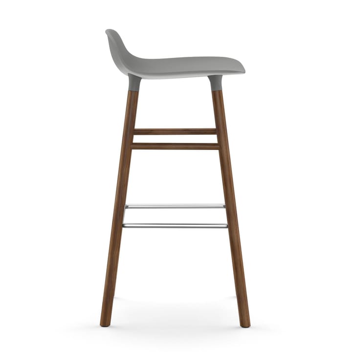 Form barstool walnut legs 75 cm, Grey Normann Copenhagen