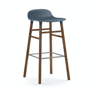 Form barstool walnut legs 75 cm - White - Normann Copenhagen