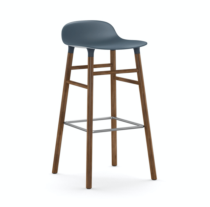 Form barstool walnut legs 75 cm, White Normann Copenhagen