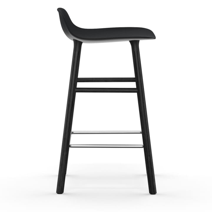 Form Chair barstool varnished oak legs 65 cm, Black Normann Copenhagen