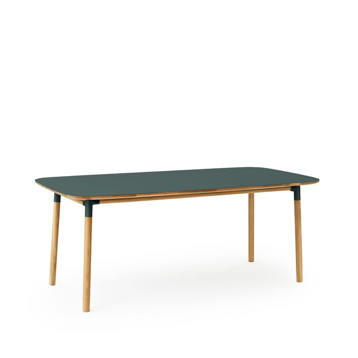 Form dining table - Green. oak legs - Normann Copenhagen