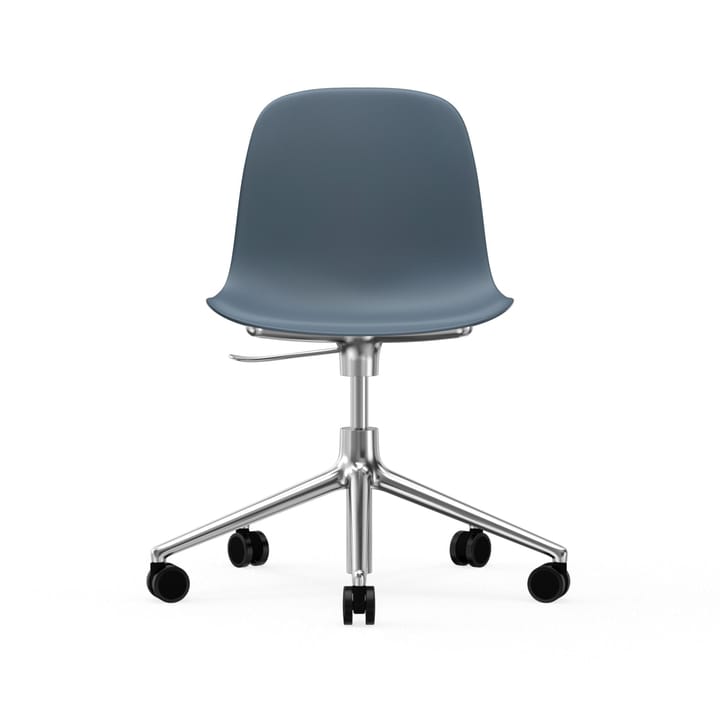 Form swivel chair, 5W office chair - Blue, aluminium wheels - Normann Copenhagen