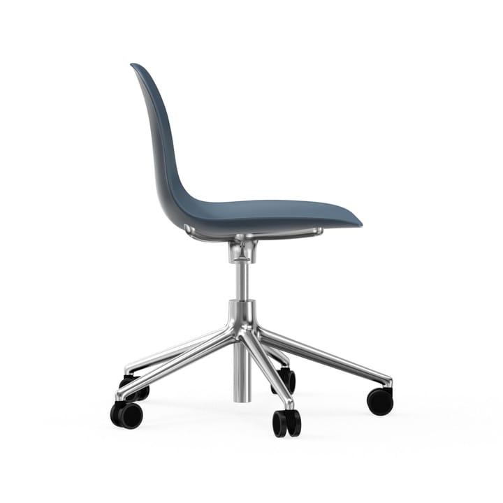 Form swivel chair, 5W office chair, Blue, aluminium wheels Normann Copenhagen