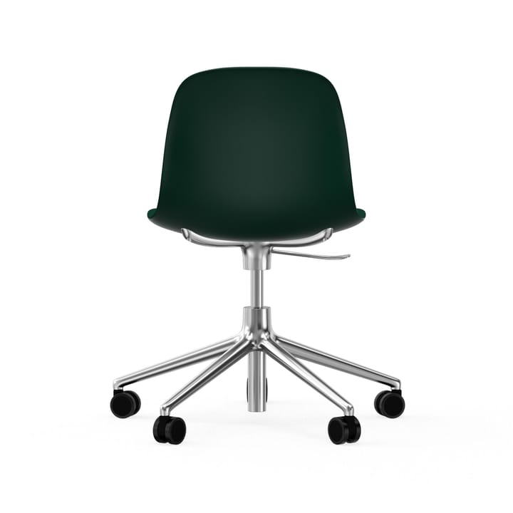 Form swivel chair, 5W office chair, Green, aluminium, wheels Normann Copenhagen