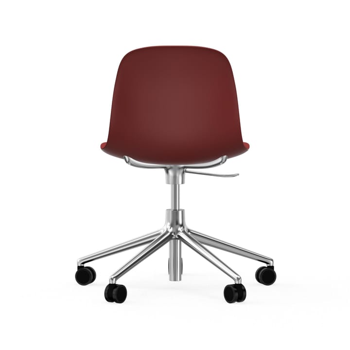 Form swivel chair, 5W office chair, Red, aluminium, wheels Normann Copenhagen