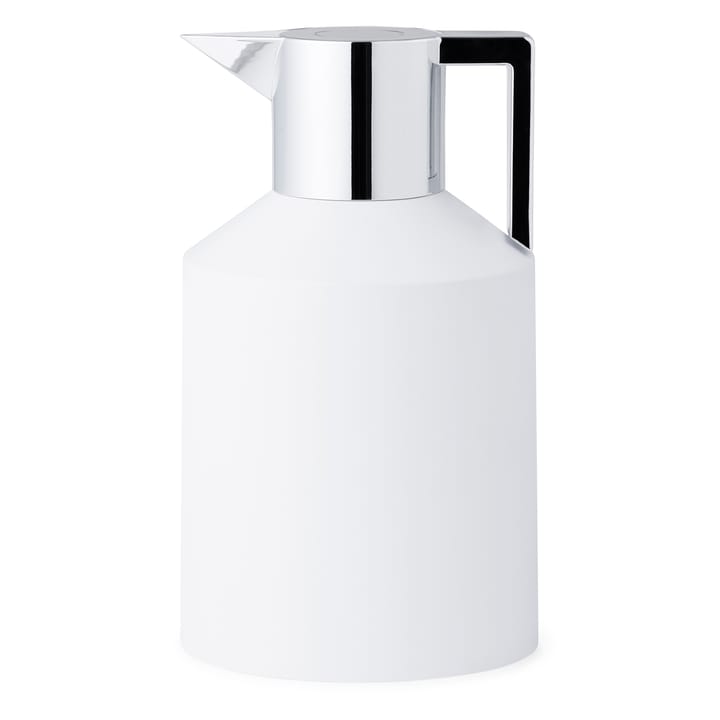 Geo thermos jug 1.5 l - white-silver - Normann Copenhagen