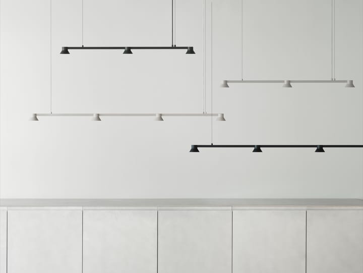 Hat ceiling lamp linear small, Black Normann Copenhagen