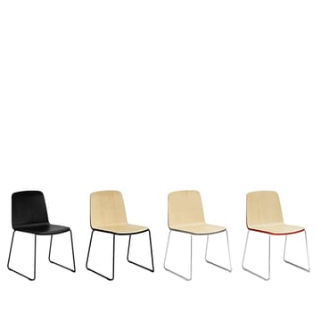 Just chair - Ash, veneer, black edge, black metal stand - Normann Copenhagen