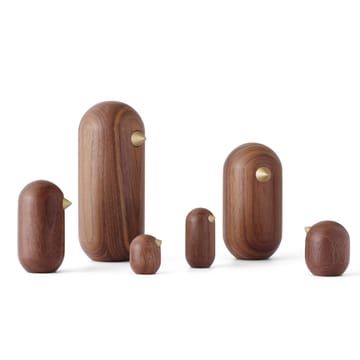 Little Bird figure walnut - 10 cm - Normann Copenhagen