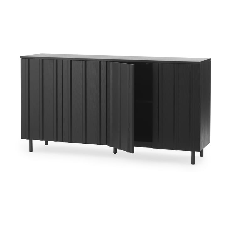 Rib sideboard 45x159 cm, Soft Black Normann Copenhagen