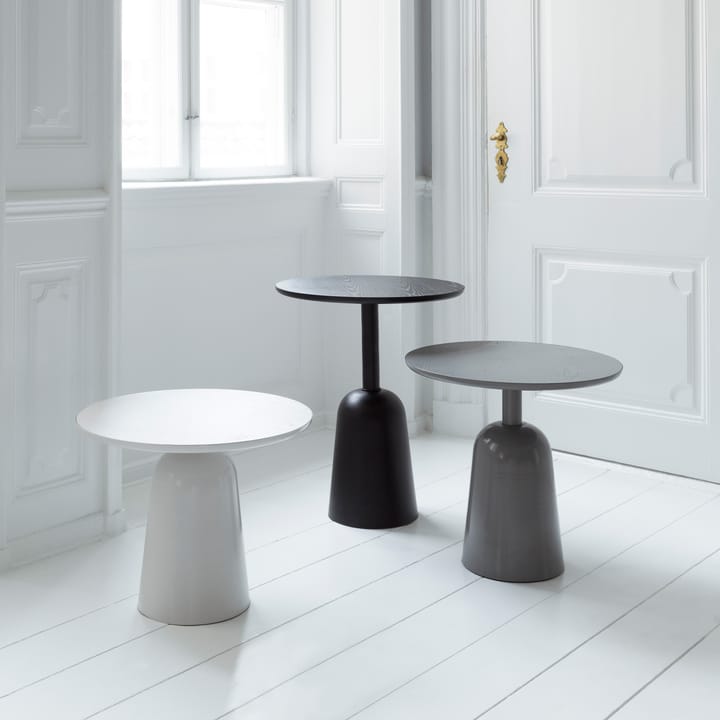 Turn adjustable table Ø55 cm, warm grey Normann Copenhagen