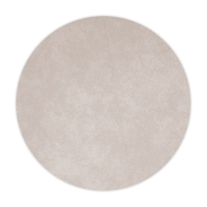 Row rug round Ø270 cm, Light grey Northern