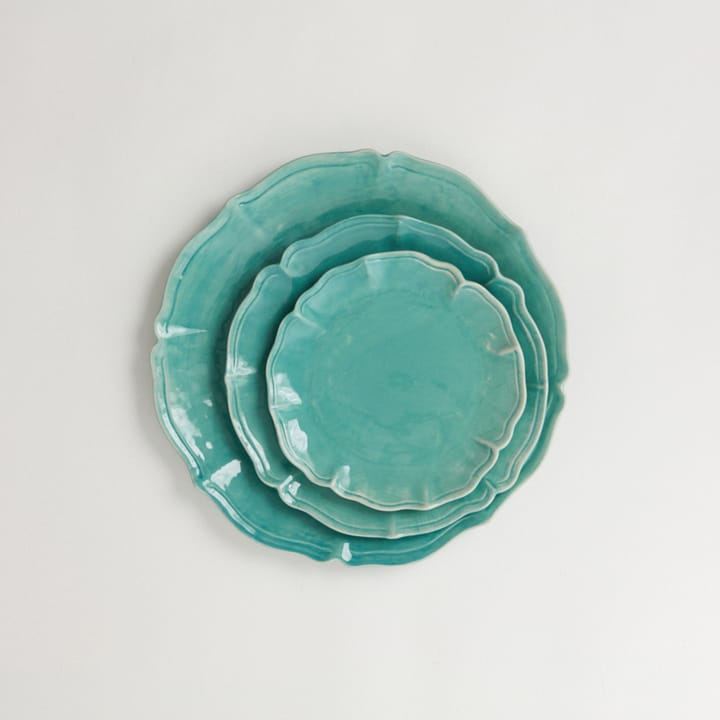 Judith large dinner plate Ø34 cm, Turquoise Olsson & Jensen