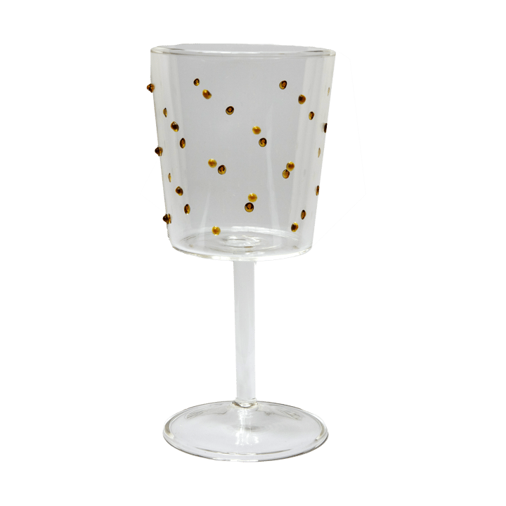 Venezia wine glass - Amber Dots - Olsson & Jensen