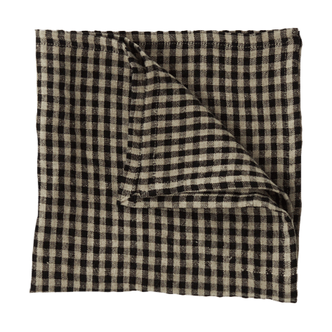 Whip linen napkin 45x45 cm - Black sand - Olsson & Jensen