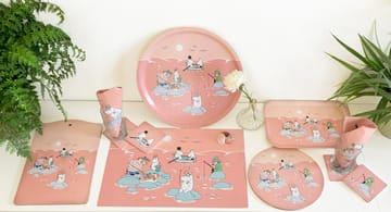 Fiske Moomin summer 2022 coaster 4-pack - Pink - Opto Design