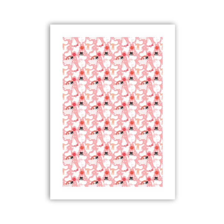 Moomin celebration kitchen towel 70x50 cm, White-pink Opto Design