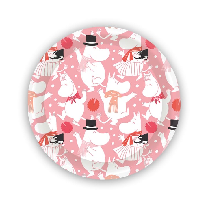 Moomin celebration mini tray Ø11 cm - White-pink - Opto Design