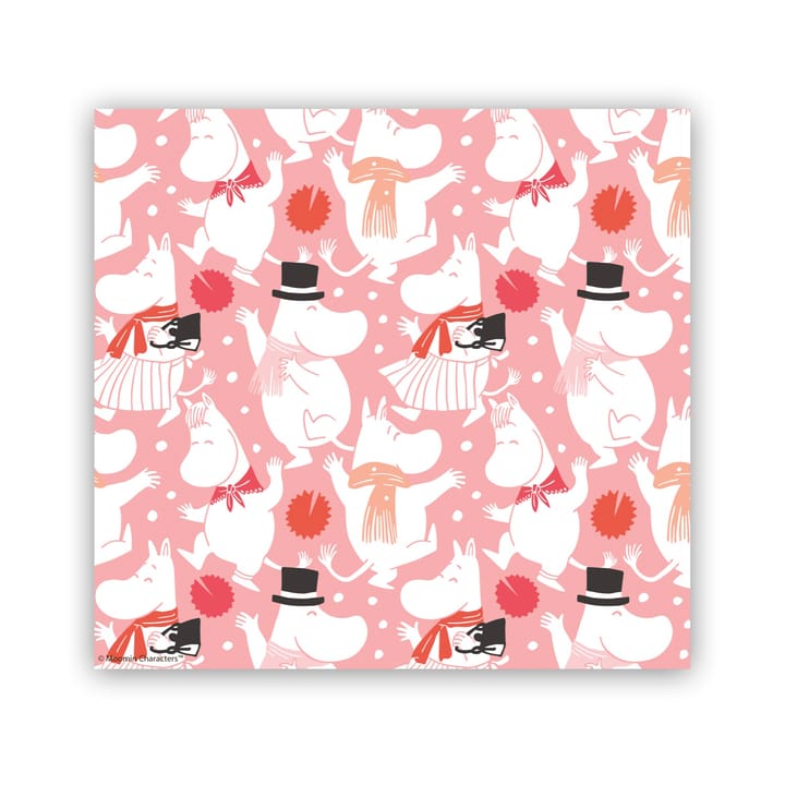 Moomin celebration napkin 33x33 cm 20 pack, White-pink Opto Design