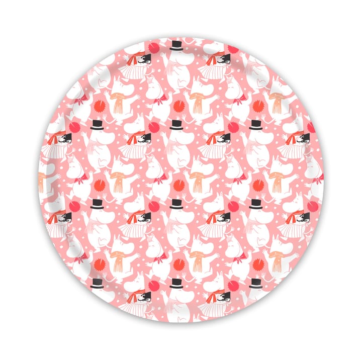 Moomin celebration tray Ø31 cm, White-pink Opto Design