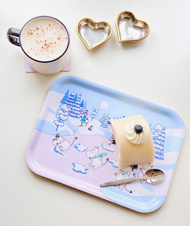 Moomin tray winter 2022 20x27 cm, Blue-white-pink Opto Design