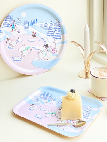 Moomin tray winter 2022 20x27 cm - Blue-white-pink - Opto Design