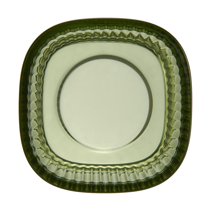 Magica candle holder super circle 5 cm, Green Orrefors