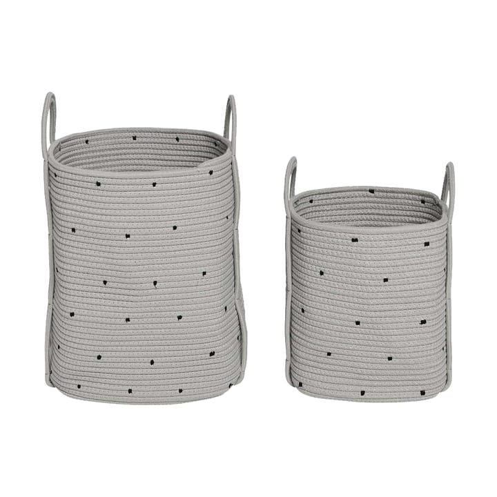 Dot storage basket 2-pack - Clay - OYOY