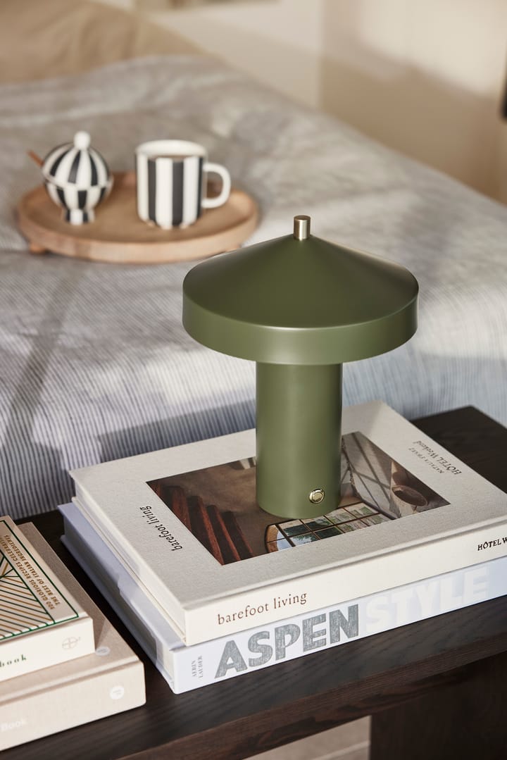 Hatto table lamp 24.5 cm, Olive OYOY