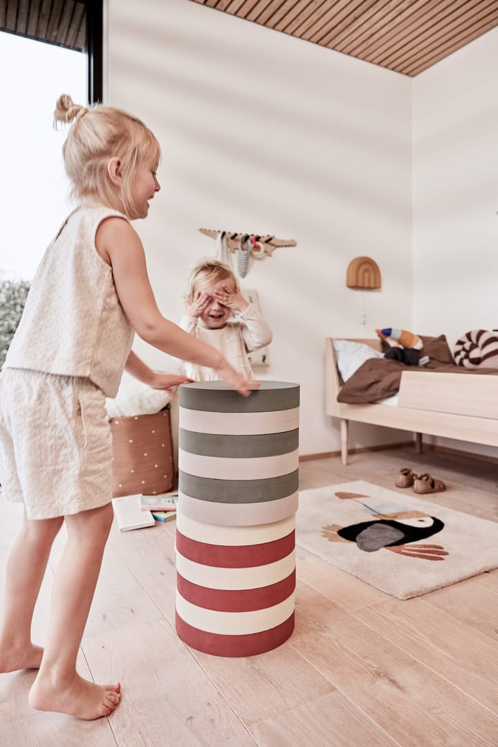 Iro stackable stool, Olive-clay OYOY