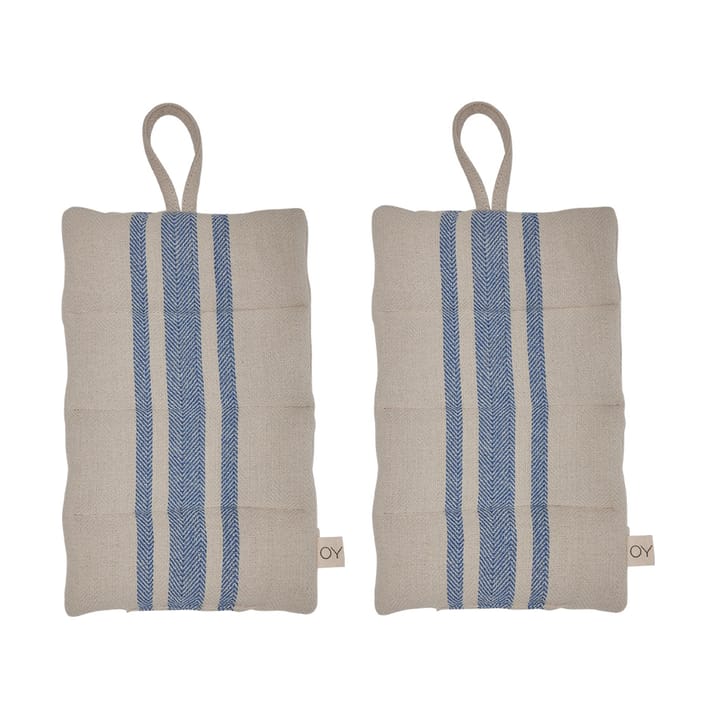 Linen pot holder 2-pack, Blue OYOY