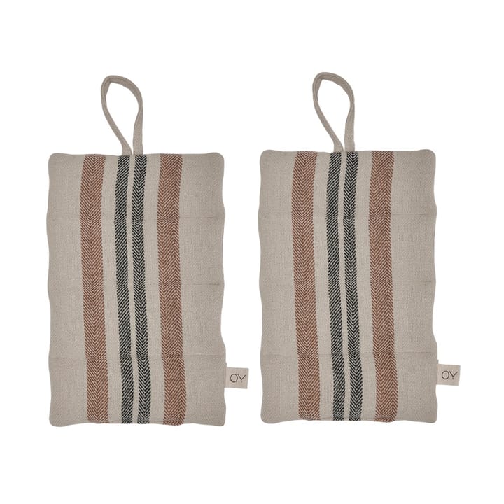 Linen pot holder 2-pack - Caramel - OYOY