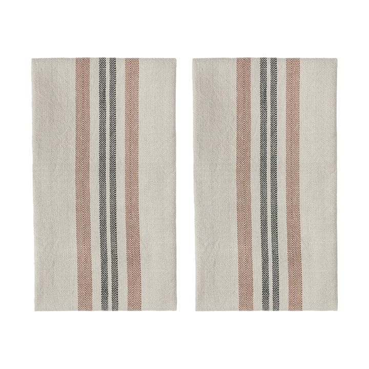 Linu kitchen towel 2-pack - Caramel - OYOY