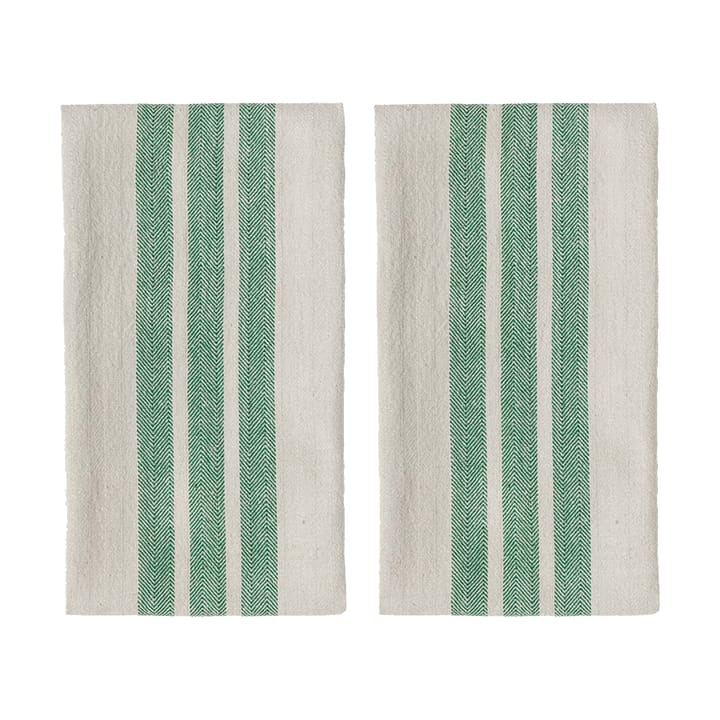 Linu kitchen towel 2-pack, Green OYOY