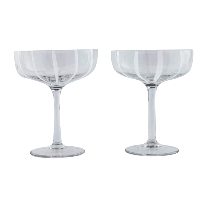 Mizu coupe champagne glass 2-pack, Clear OYOY