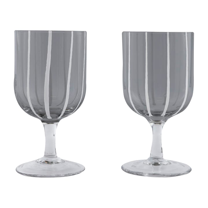 Mizu wine glass 2-pack, Grey-white OYOY