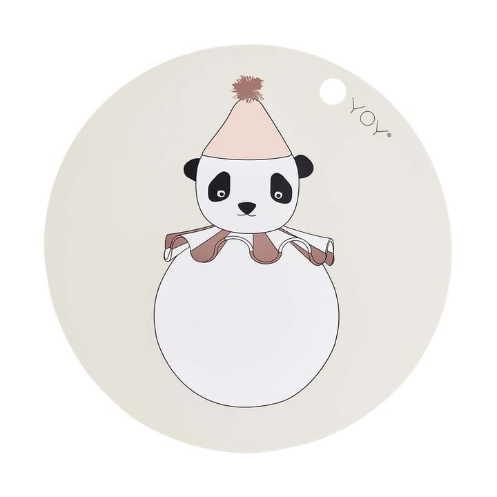 Panda Pompom placemat Ø39 cm, Off-white OYOY