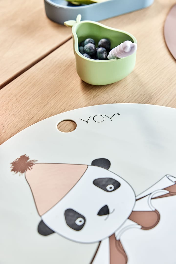 Panda Pompom placemat Ø39 cm, Off-white OYOY