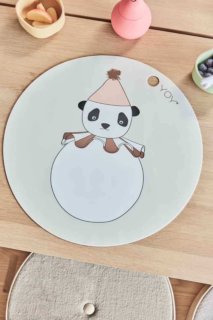 Panda Pompom placemat Ø39 cm, Off-white OYOY