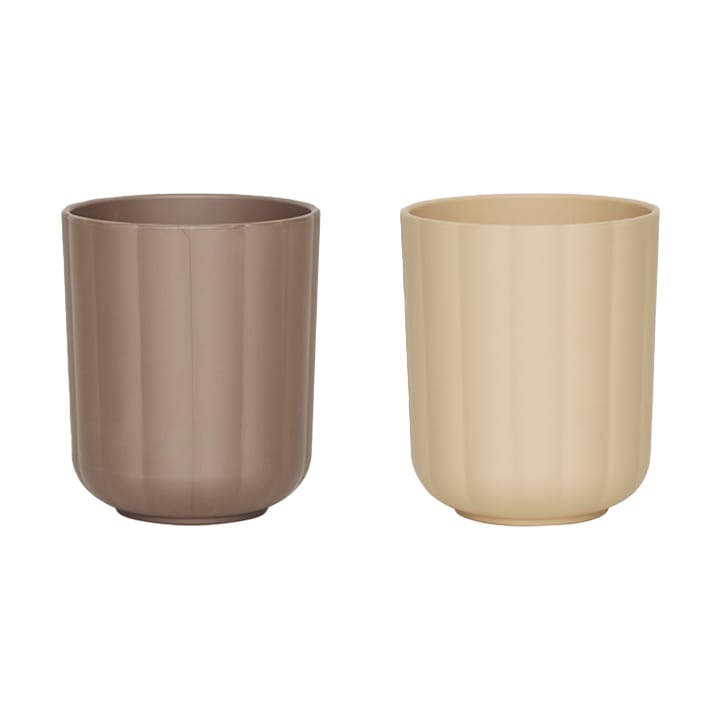 Pullo cup 2-pack, Taupe-vanilla OYOY