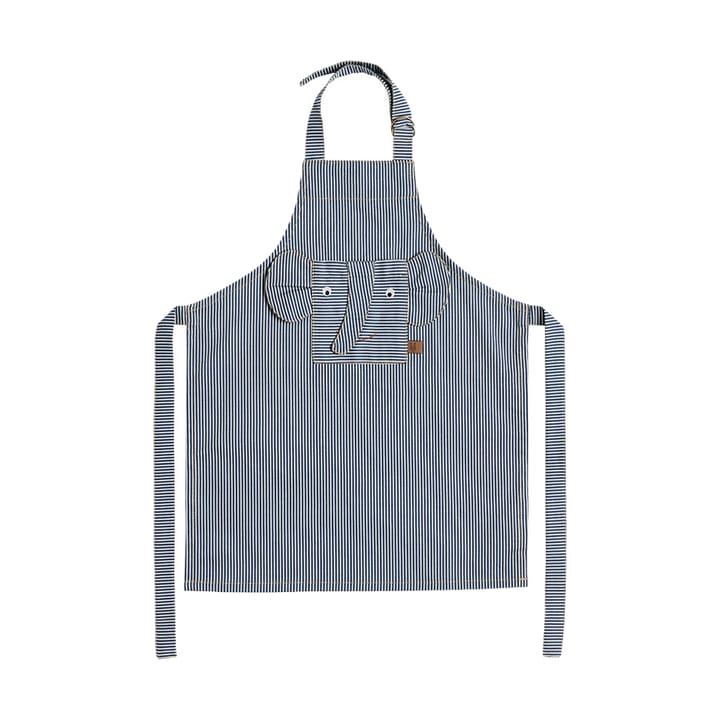 Striped denim elephant apron, Blue OYOY