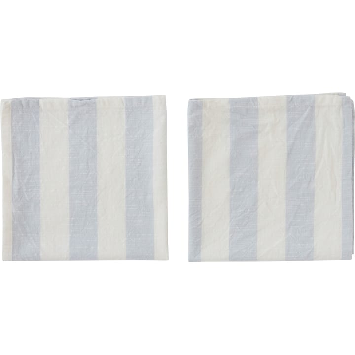 Striped napkin 45x45 cm 2-pack, Ice Blue OYOY