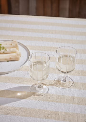 Striped tablecloth 140x200 cm - Vanilla - OYOY