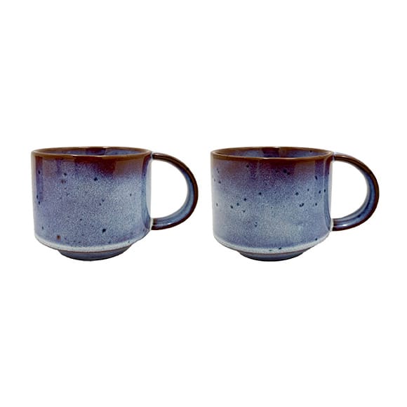 Yuka cup 2-pack, Reactive space (blue-brown) OYOY