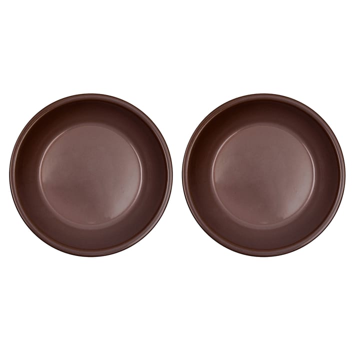 Yuka deep  plate Ø19 cm 2-pack, Dark (brown) OYOY