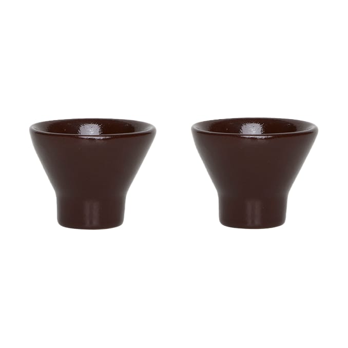 Yuka egg cup 2-pack, Dark terracotta OYOY