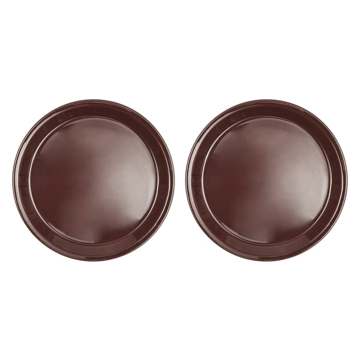 Yuka lunch plate Ø22 cm 2-pack, Dark (brown) OYOY