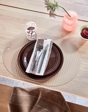 Yuka lunch plate Ø22 cm 2-pack - Dark (brown) - OYOY